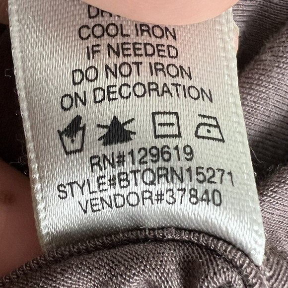 BKE Womens Brown Beaded Embroidered Mesh Inset Top Size‎ XS - Picture 6 of 6